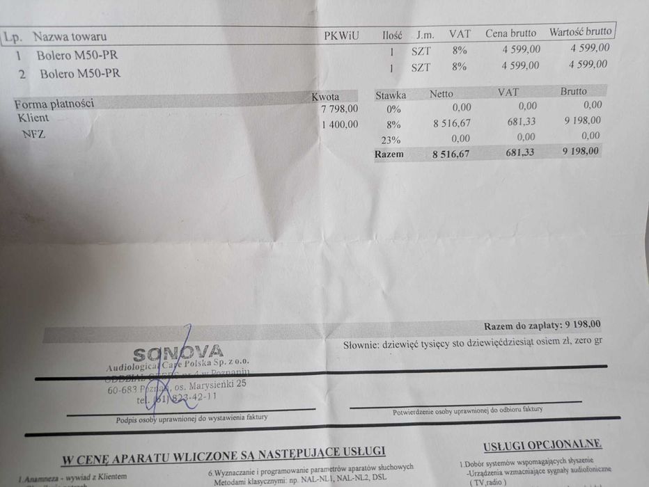 Aparat słuchowy Phonak Bolero M50 PR