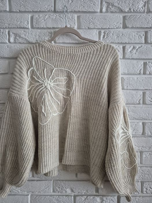 Piękny gruby sweter uni sm
