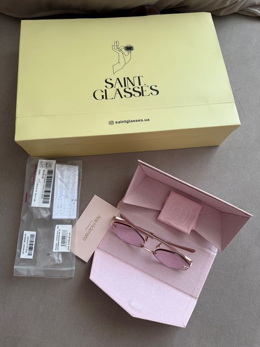 Окуляри очки рожеві в стилі картьє бренд Ana Hickman Анна хікман