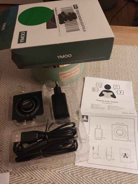 YMOO B06T3+ odbiornik Bluetooth 5.2 Adapter HiFi do Stereo z LDAC/Aptx