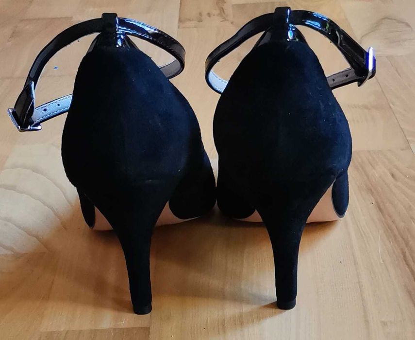 Eleganckie CZARNE buty szpilki Pier One