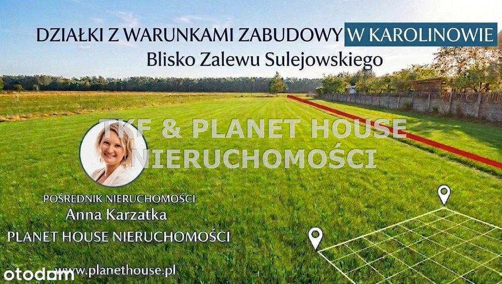 Działki Karolinów/Wz/ Blisko Zalewu Sulejowskiego
