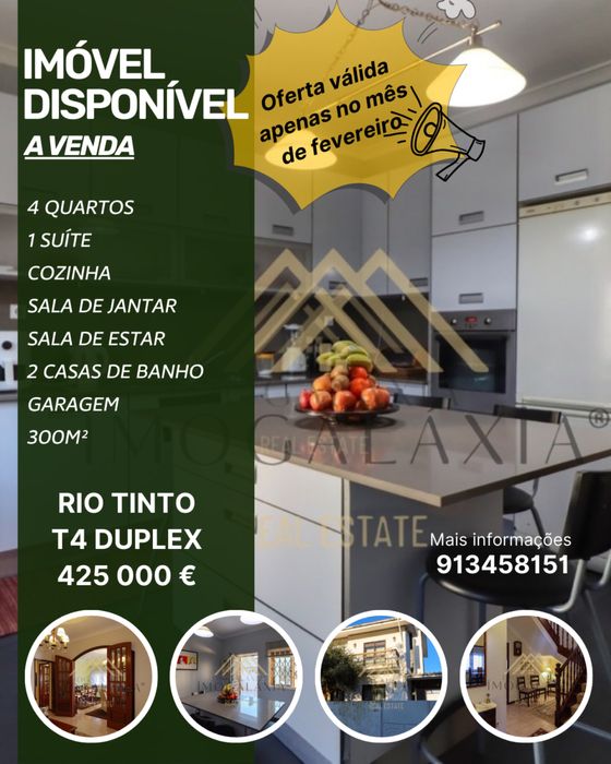 T4 Moradia Duplex Rio Tinto