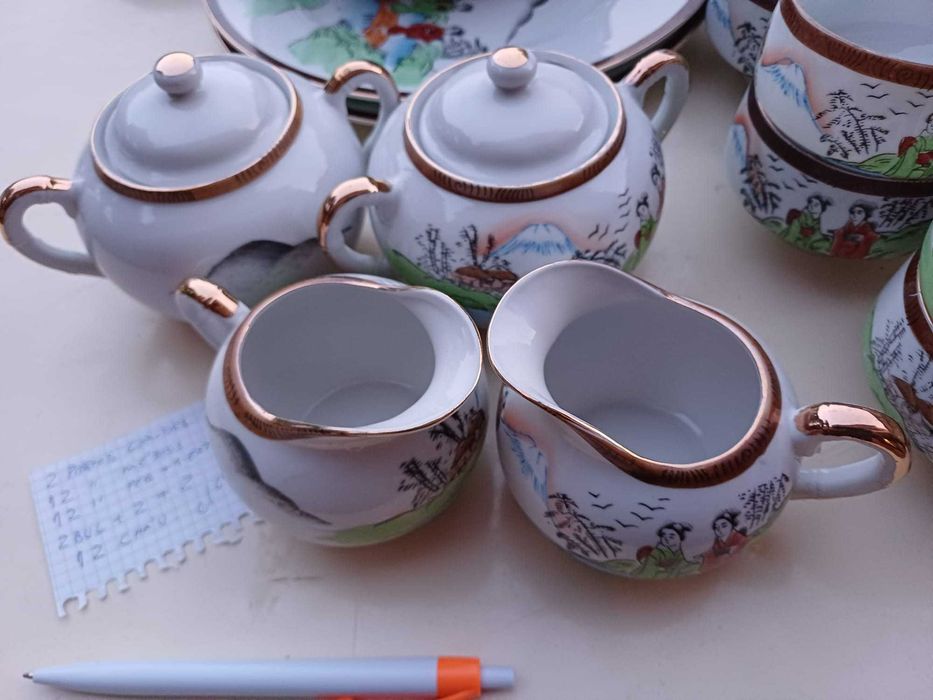 Serviço de Chá e bolo, Porcelana Fina Chinesa-48 peças