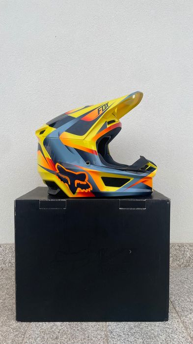 Capacete Fox V1 Motif Yellow