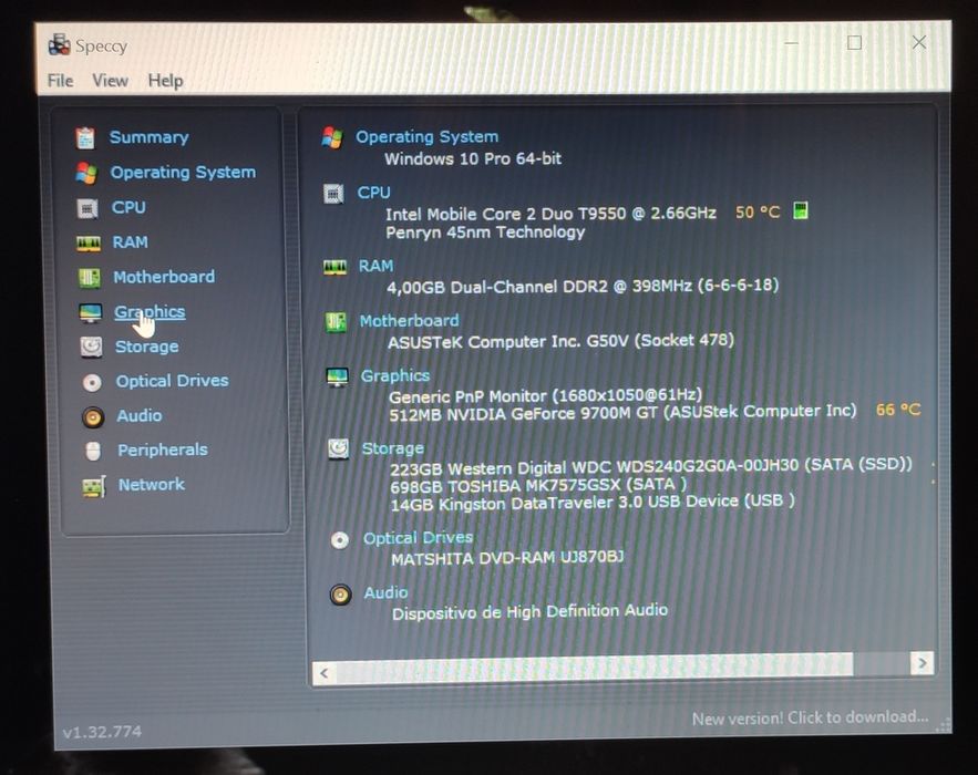 230€ - Portátil ASUS ROG G50V
