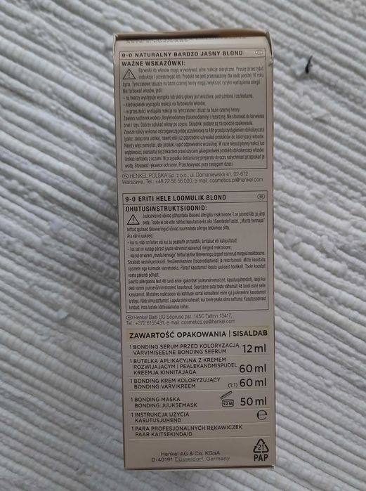 Schwarzkopf Creme Supreme, Farba do włosów, 9-0 Naturalny Bardzo Jasny Blond