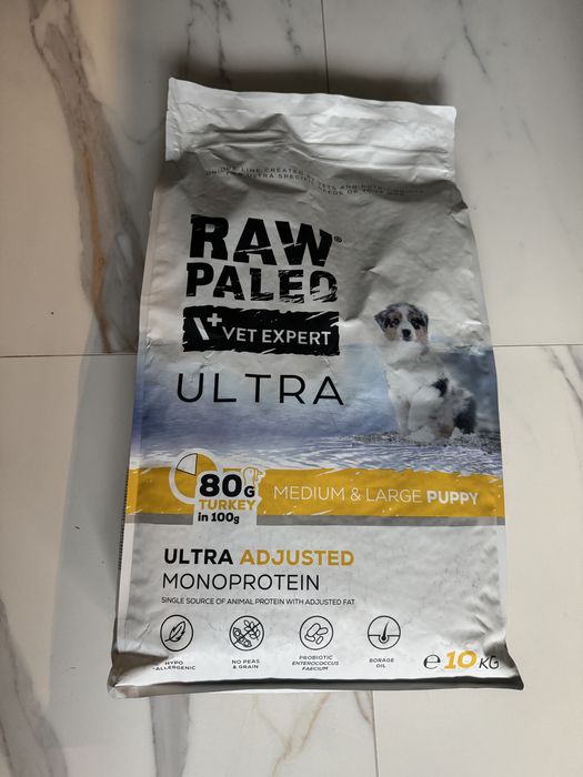 Karma sucha Raw Paleo 10 kg indyk medium large puppy turkey