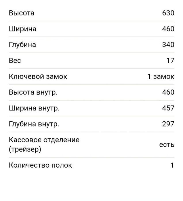 Сейф, шафа бухгалтерська Практик SL-65T