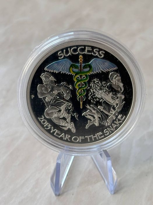 Срібна кольорова монета "Успіх" 999.9 проби, Proof, 1oz