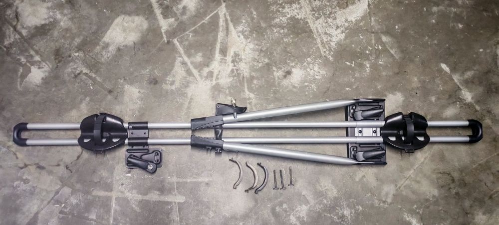 Barras tejadilho Turtle Air1 + 1 Suporte Bicicleta Thule Freeride 53