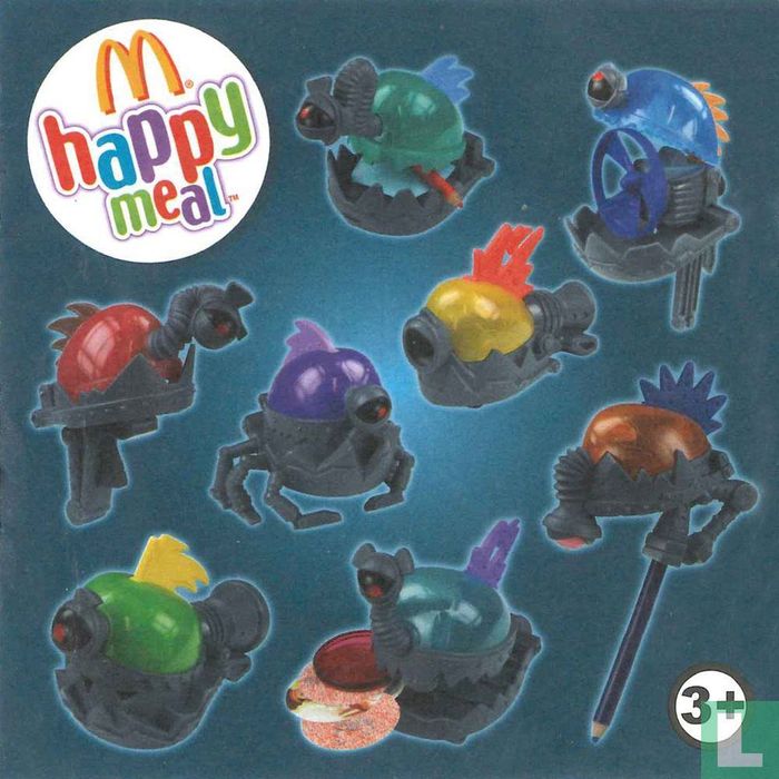 3 Figuras Happy Meal McDonald’s Megamind (2010) – Brainbots