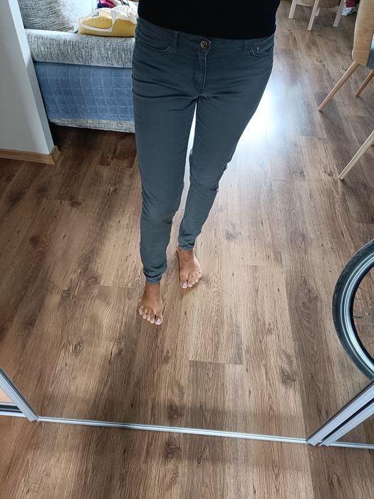 Spodnie rurki szare/grafit r. M/ 38 H&M