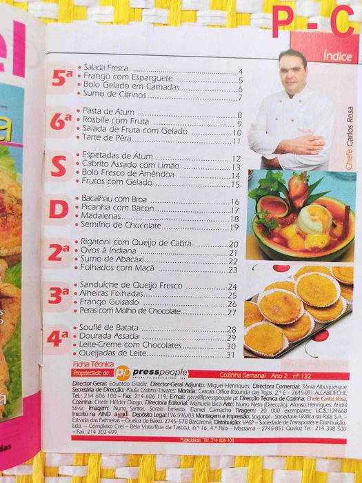 RECEITAS DE COZINHA – Pack C  - Revista Cozinha Semanal