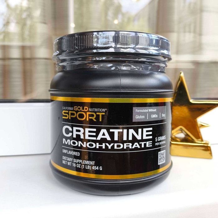 Креатин моногидрат, США, Creatine порошок, без добавок, 454 г