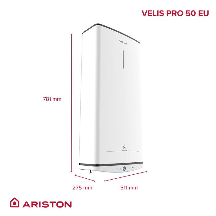 Бойлер плоский 50л Ariston VELIS PRO 50 EU водонагрівач електричний