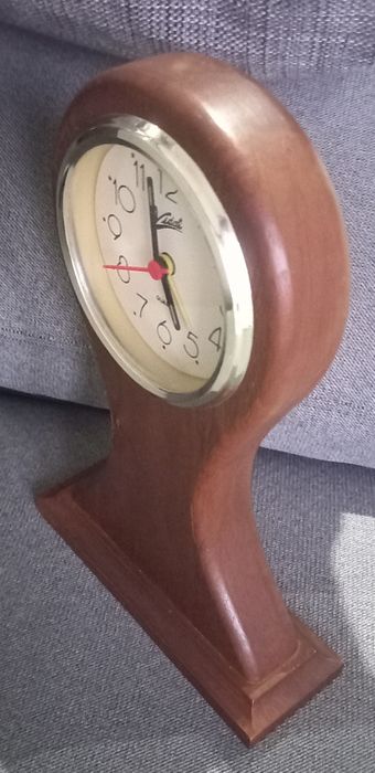 Relógio vintage de mesa, com alarme, quartzo, marca Vidal