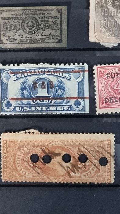 USA znaki akcyzowe i skarbowe (Revenue) + New York Stock Transfer + Ma