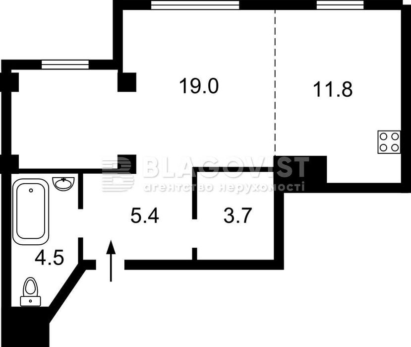 продаж 1 к квартири в новому будинку