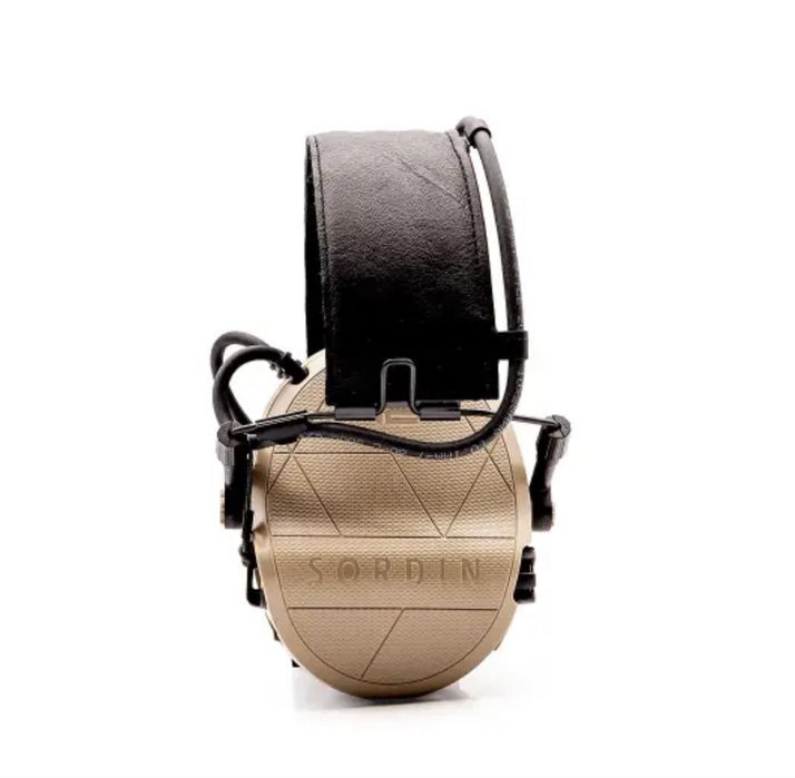 Активні військові навушники SORDIN SUPREME T2 LEATHER Headband -Tan
