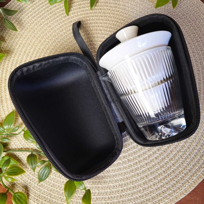 Дорожный чайный набор + сервиз на 3 персоны в кейсе + гайвань чахай