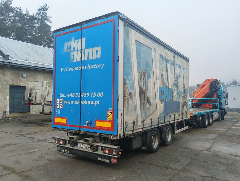 Części przyczepa wecon wesob drzwi słupek dach plandeka tandem