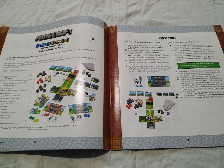 Minecraft: Heroes of the Village – gra planszowa, stan bardzo dobry
