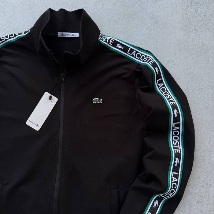 Олімпійка Lacoste з лампасами. Зіпка. Кофта Лакост. Топ якість