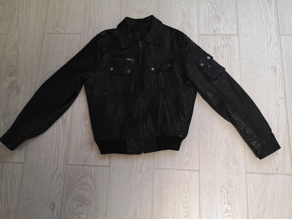 Мужская кожаная куртка HEYU DEVELOPED RAGS New Factern 00756 ITALY