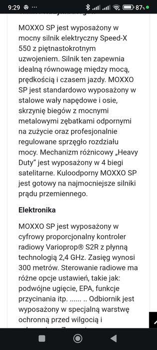 Model RC samochodu Moxoo SP- 1/10 Nowy model