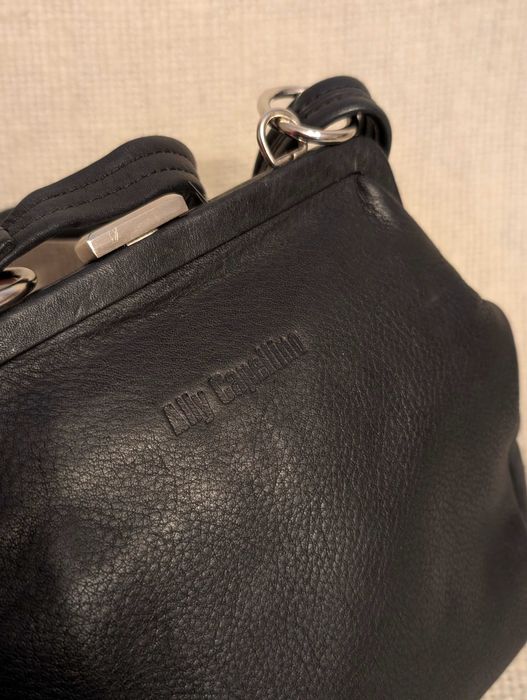 Torebka skórzana czarna