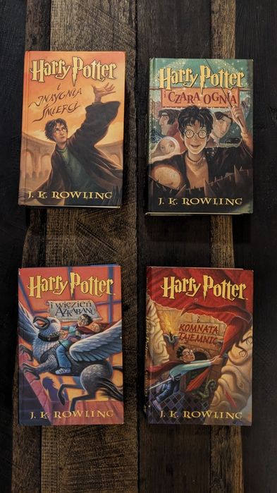 Harry Potter  tomy 2, 3, 4, 7 twarda okładka - pierwsze wydania