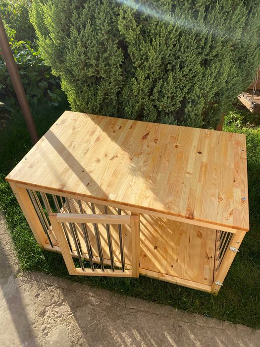 Комнатный вольер для собаки из натурального дерева, делаем за 3-4 дня
