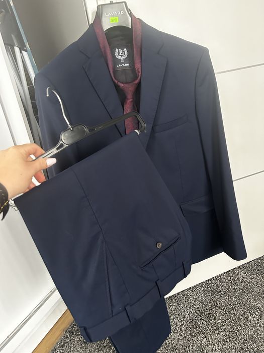 Lavard garnitur zestaw marynarka spodnie koszula krawat buty