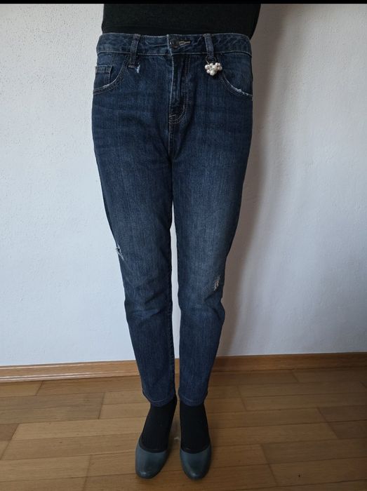 Jeansy Boy Friend  firmy Esmara– klasyczny granat, must have w szafie