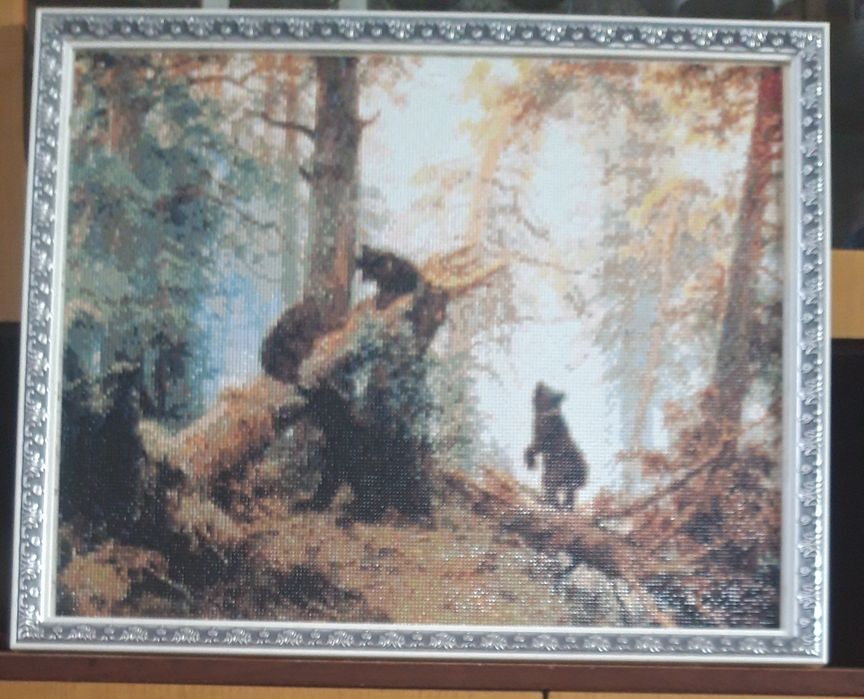 Готовая картина в стиле алмазная вышивка.