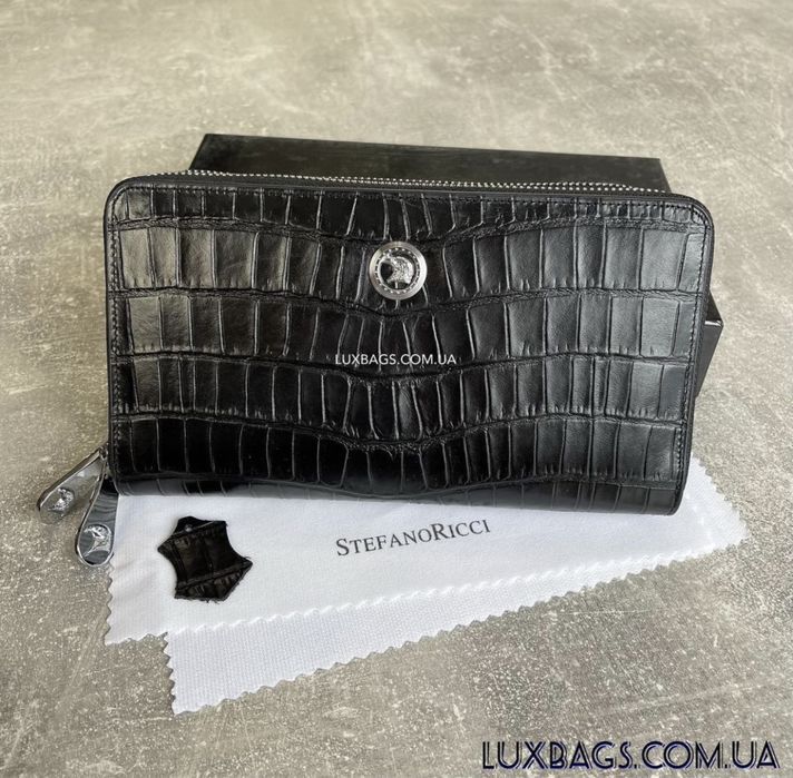 Кожаный мужской кошелек портмоне клатч Stefano Ricci
