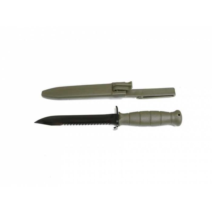 Nóż wojskowy Glock FM81 Battle Field Green z piłą + pochwa z polimeru