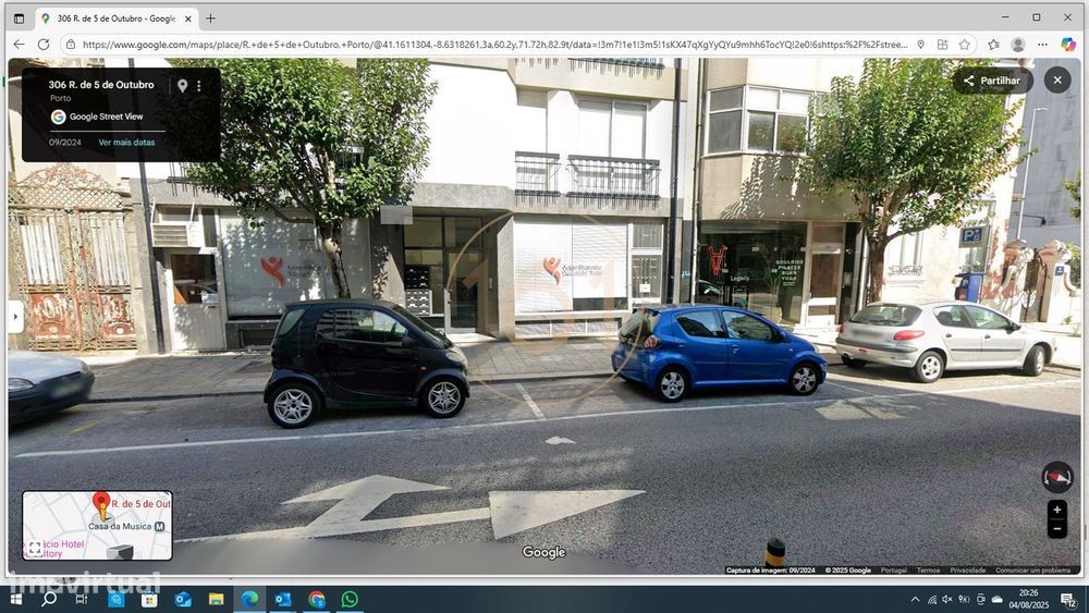 Loja Comercial + cave + logradouro na Rua 5 de Outubro