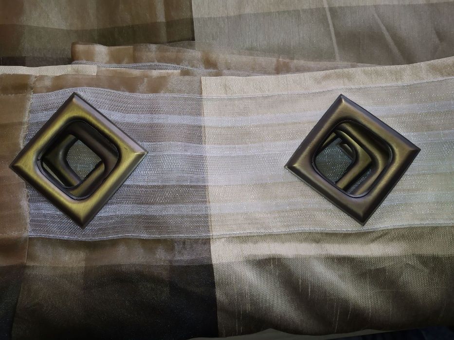 Conjunto Cortinado + Varão Ouro Velho