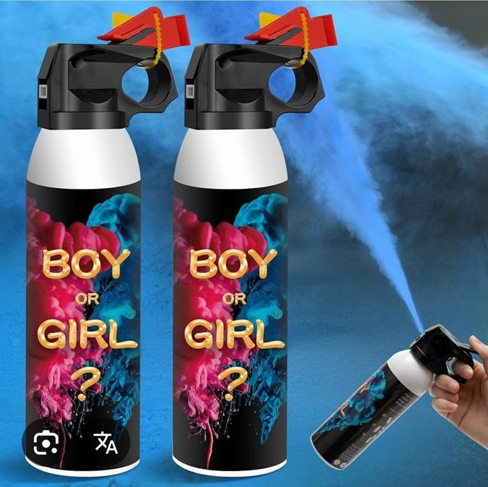 Gaśnice z proszkiem na przyjęcia typu Gender Reveal