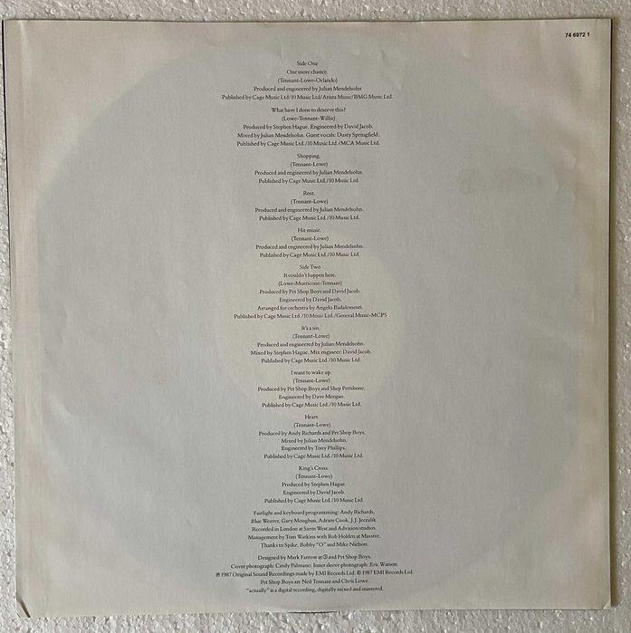 Pet Shop Boys – Actually