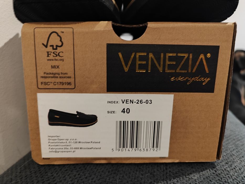 Venezia damskie mokasyny r.40