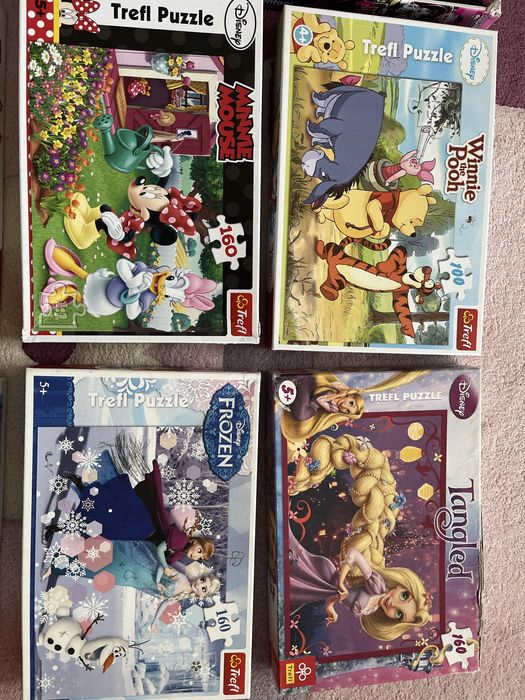 Puzzle 8 szt trefl clementoni kubus puchatek peppa mickey mouse elza