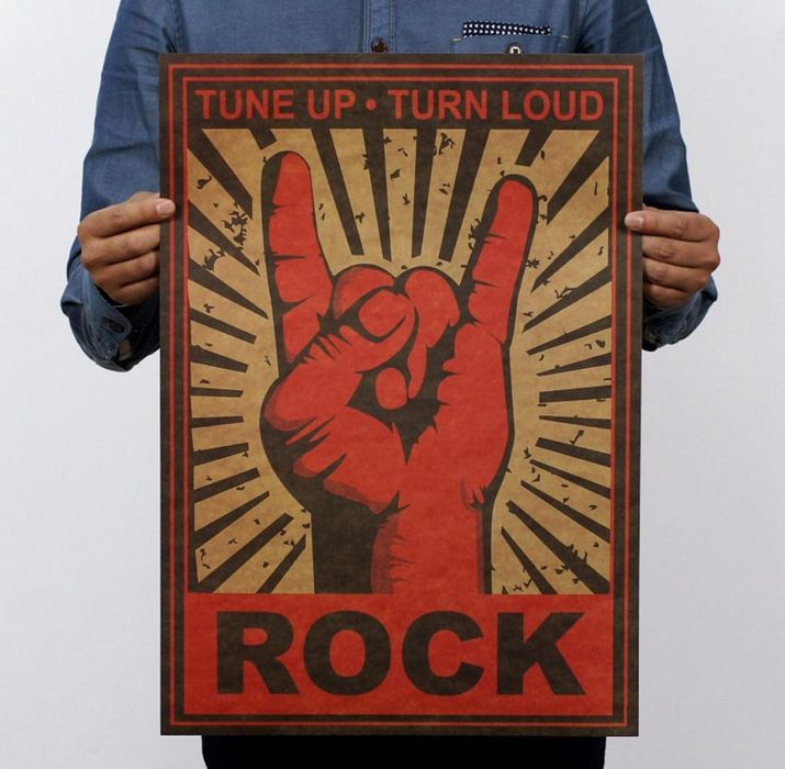 Cartaz decorativo de parede ROCK - Novo
