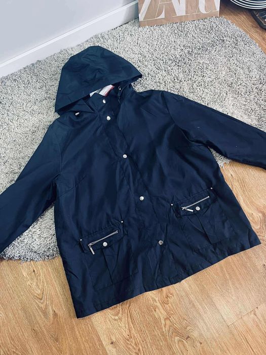 Kurtka parka 48 z kapturem elegancka płaszcz