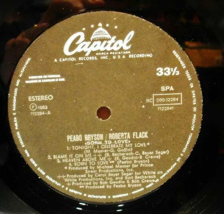Roberta Flack Peabo Bryson /- Born To Love - LP - 33 RPM - 12" - 1983