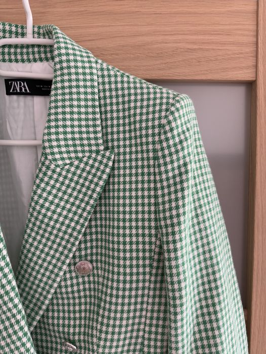Tweedowa marynarka zara prpitka taliowana boho