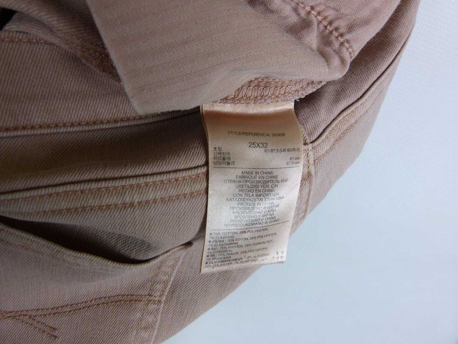 GAP boyfriend spodnie jeans pudrowy róż 25 / 32 - M
