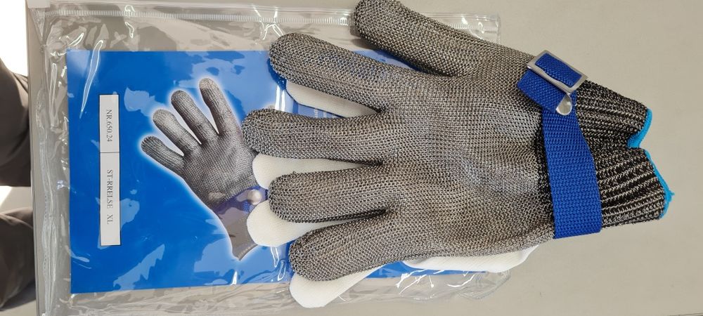 Luvas malha de aço L